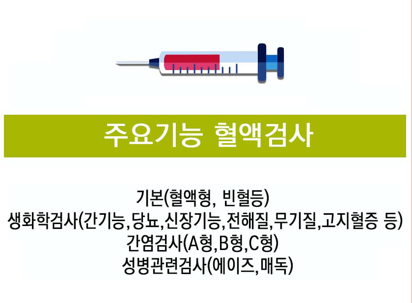 주요기능 혈액검사